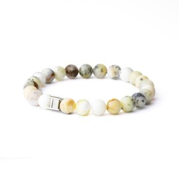 Armband mit 8 mm Opalstein - Gem Snow